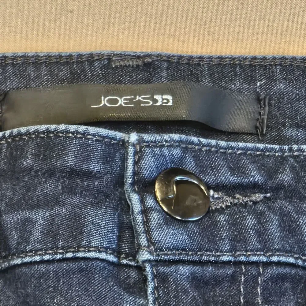 Joe's Jeans Womens Dark Wash Stretch Denim The Icon Skinny 3 Zip Pockets Size 28